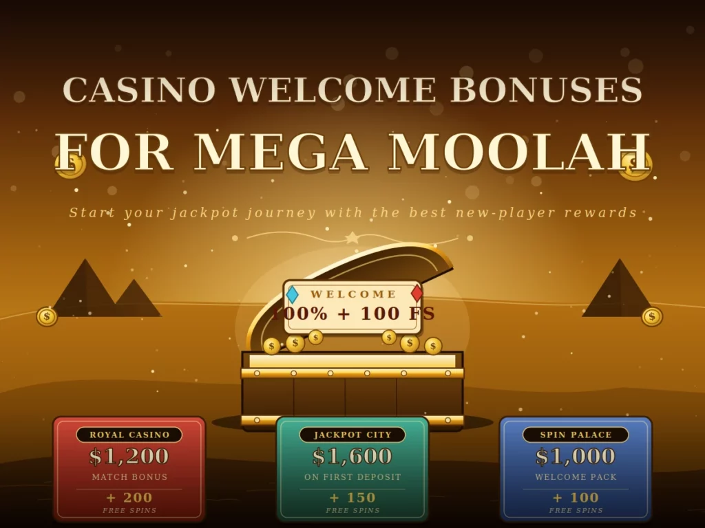 Casino Welcome Bonuses for Mega Moolah