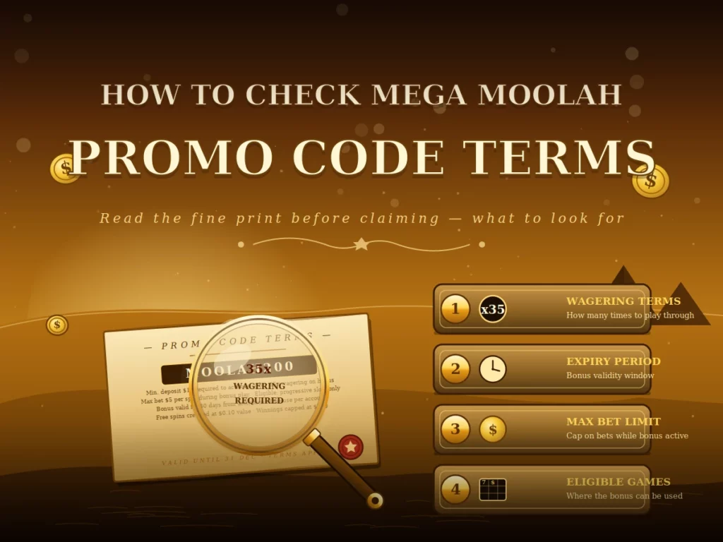 How to Check Mega Moolah Promo Code Terms