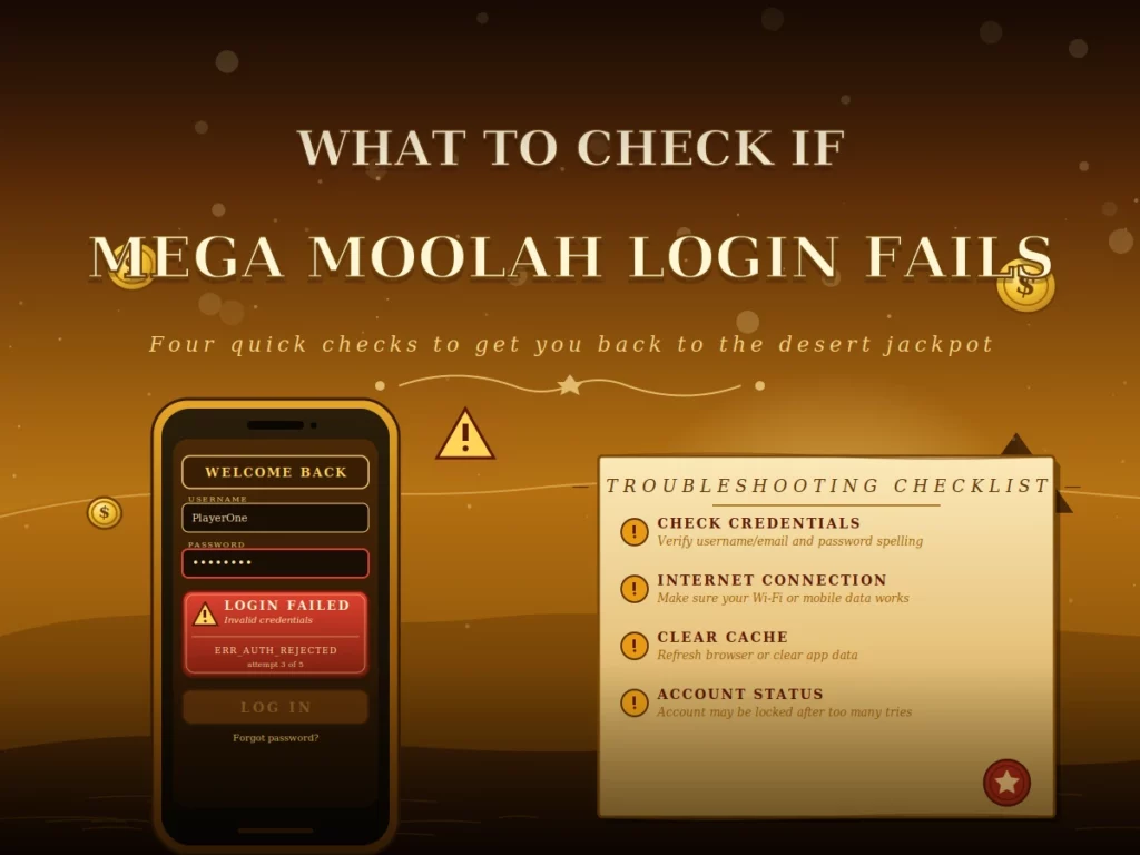 What to Check If Mega Moolah Login Fails